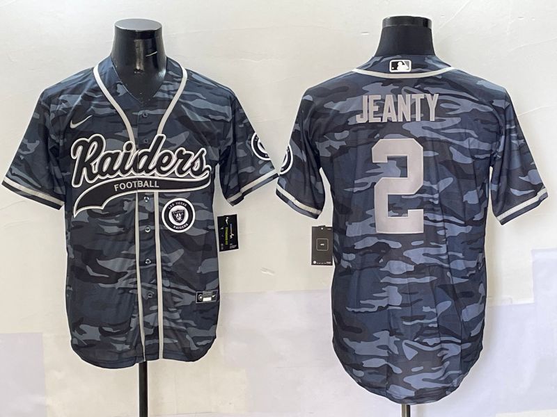 Men 2025 Oakland Raiders #2 Jeanty Camo Joint Name Nike Limited NFL Jersey style 8->oakland raiders->NFL Jersey
